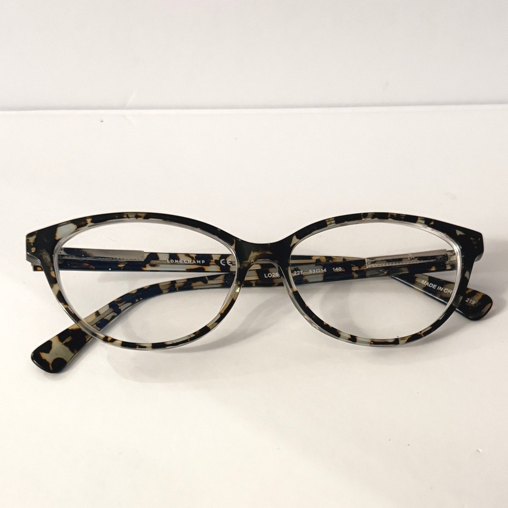 Longchamp Eyeglasses Tortoise Cat Eye Designer Frame Only